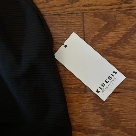 NWT Kinesis Athletic Tank Semi Sheer Stripes Racerback Size XS Black Tank Active - Picture 3 of 8